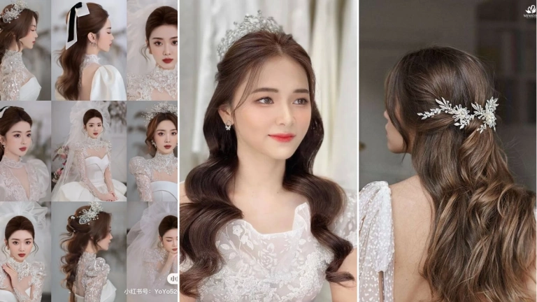 20+ Kiểu Tóc Cô Dâu Đơn Giản Mà Sang Trọng, Nàng Nào Cũng Mê Mẩn