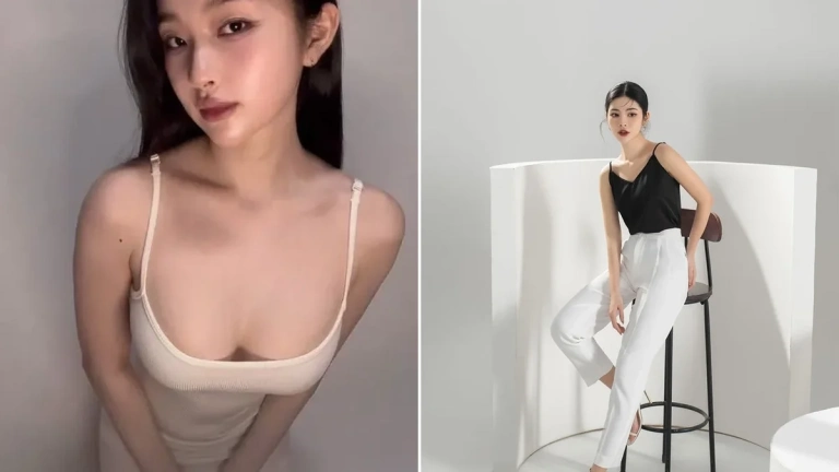 Nghệ thuật thị giác từ gái xinh khoe vai trần với áo hai dây